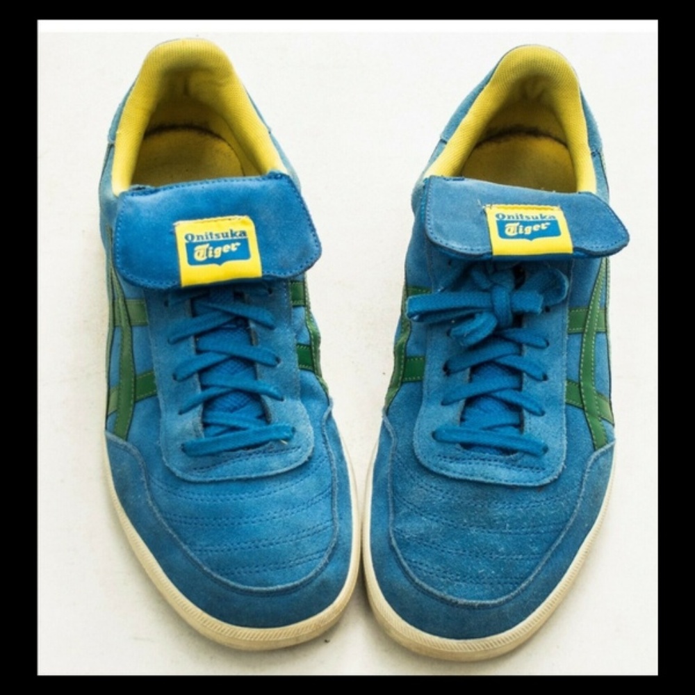 ONITSUKA TIGER HULSE SNEAKER SIZE 12 BLUE LOW MEN